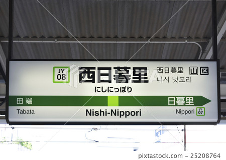 Yamanote Line Station Name Nishi Nippori Station 25208764