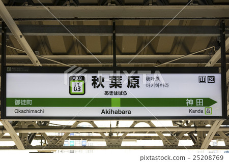 山手線站名稱秋葉原站 山手線站名稱秋葉原站 25208769