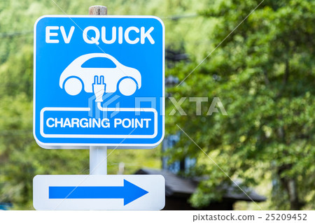 EV charging station signboard EV charging station signboard 25209452