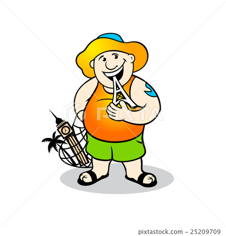 Tourist travel and landmarks sign Tourist travel and landmarks sign 25209709