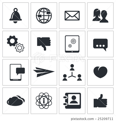 Vector social icons set 25209711