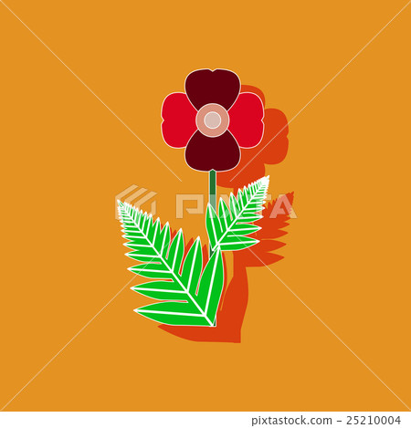 paper sticker on background of papaver paper sticker on background of papaver 25210004