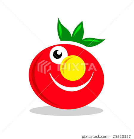 Smile Character tomato sign  25210337