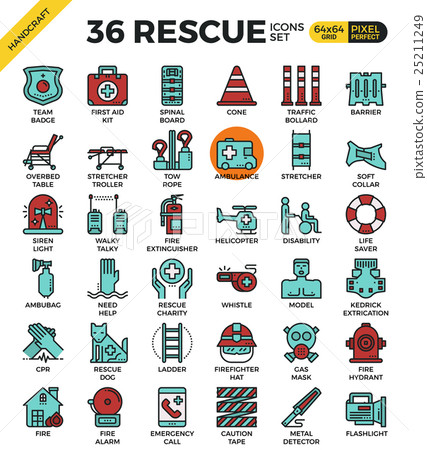 Rescue concept icons 25211249