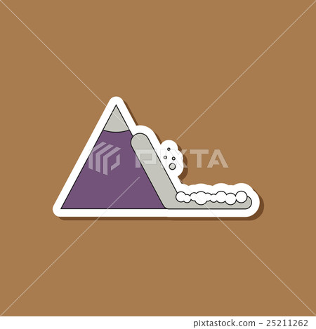 paper sticker on stylish background snow avalanche paper sticker on stylish background snow avalanche 25211262