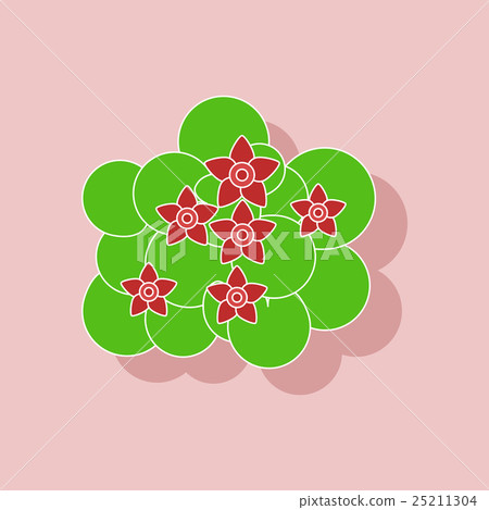 paper sticker on stylish background plant Caltha paper sticker on stylish background plant Caltha 25211304