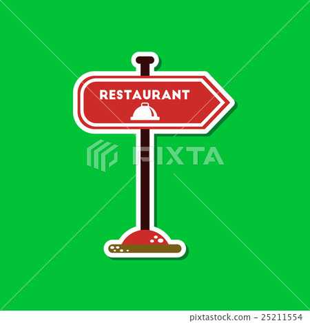paper sticker on stylish background restaurant paper sticker on stylish background restaurant 25211554
