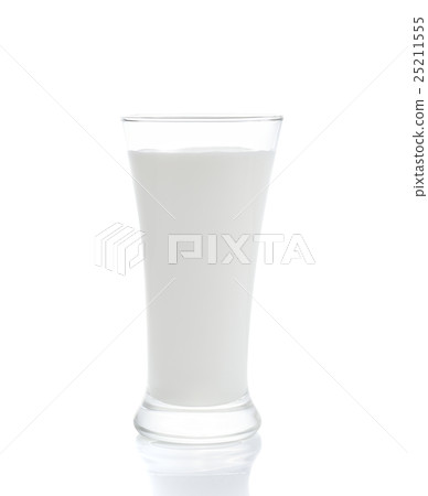 glass of milk isolated on white background glass of milk isolated on white background 25211555