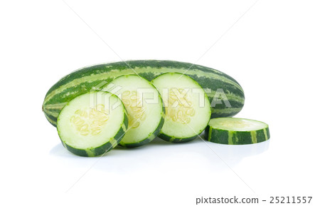 Young Muskmelon on a white background Young Muskmelon on a white background 25211557