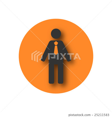 Round icon biznessmen, vector illustration. Round icon biznessmen, vector illustration. 25211583