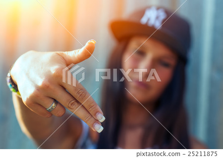 Hip hop rap girl 25211875