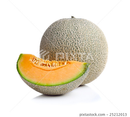 cantaloupe melon on white background 25212013