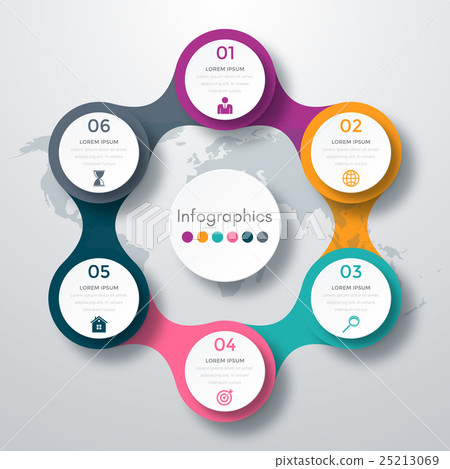 Infographic design with colored Infographic design with colored 25213069