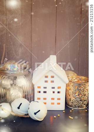 Cristmas decorations and winter house 25213156
