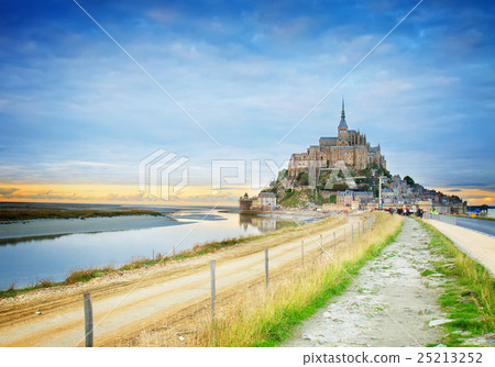 Mont St Michel at sunset , France Mont St Michel at sunset , France 25213252