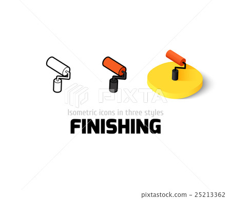 Finishing icon in different style Finishing icon in different style 25213362