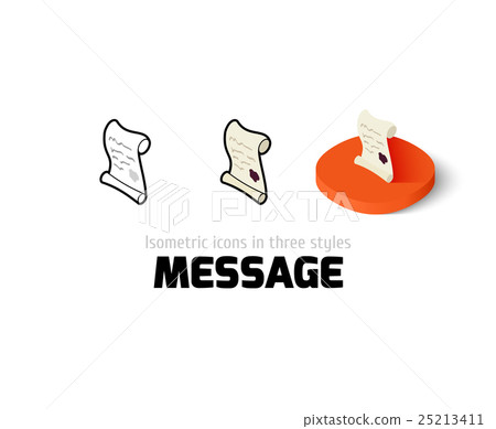 Message icon in different style 25213411