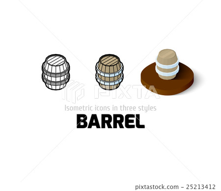 Barrel icon in different style 25213412
