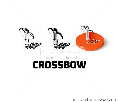 Crossbow icon in different style 25213413