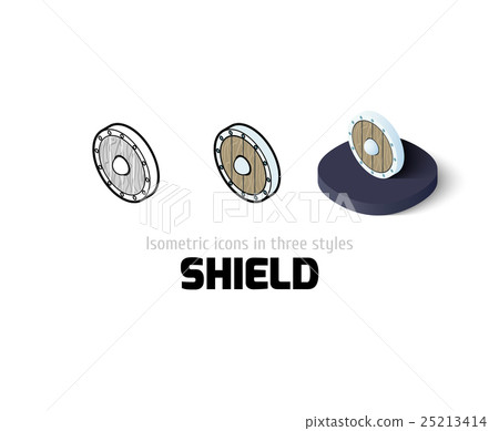 Shield icon in different style 25213414