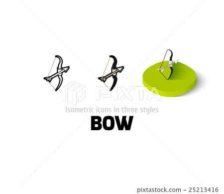 Bow icon in different style Bow icon in different style 25213416