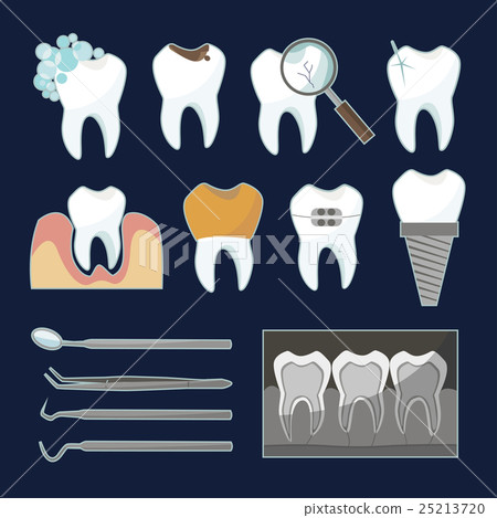 Dental tooth icons 25213720