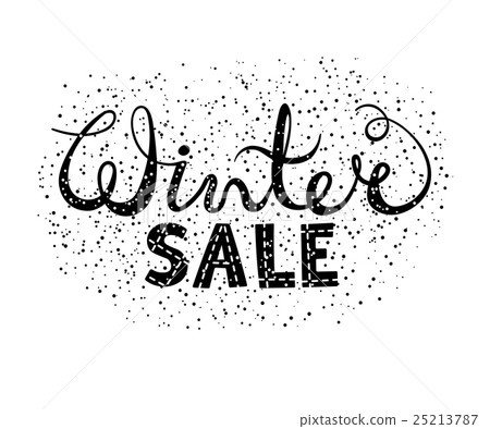 Winter sale text lettering. Seasonal shopping 25213787