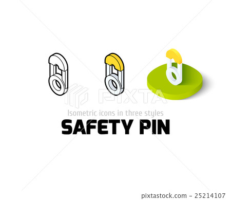 Safety Pin Icon In Different Style - Stock Illustration [25214107] - PIXTA