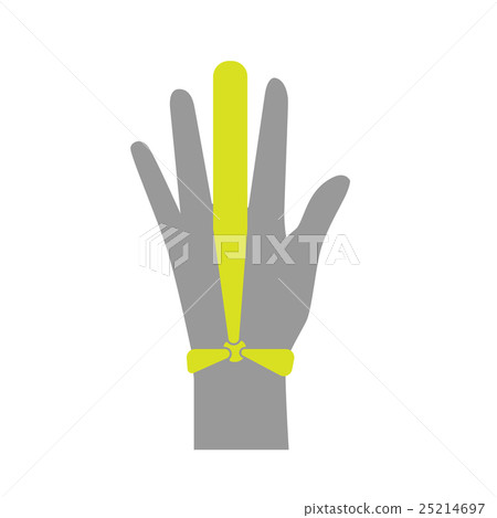 Flat icon injured finger with bandage 25214697