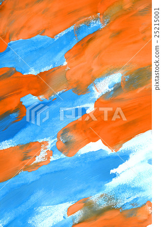 Abstract blue and orange color on paper Abstract blue and orange color on paper 25215001