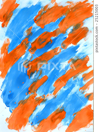 Abstract blue and orange color on paper 25215003
