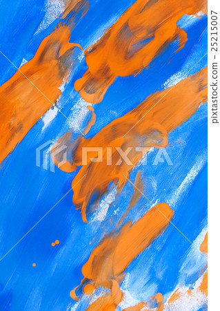Abstract blue and orange color on paper Abstract blue and orange color on paper 25215007