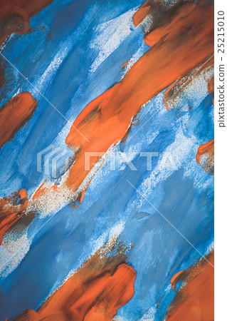 Abstract blue and orange color on paper 25215010