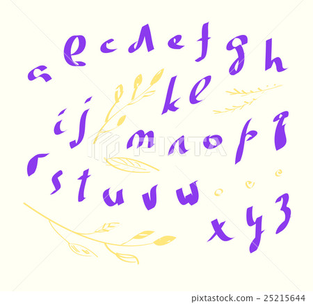 Vector alphabet lowercase written with a brush 25215644