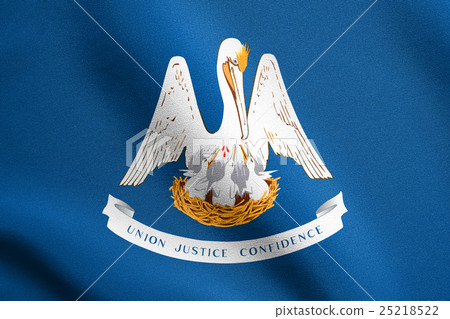 Flag of Louisiana waving with fabric texture Flag of Louisiana waving with fabric texture 25218522