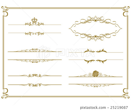 Decorative ruled frame 25219087
