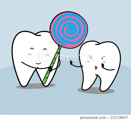 cute cartoon Smiling tooth and candy cute cartoon Smiling tooth and candy 25219647