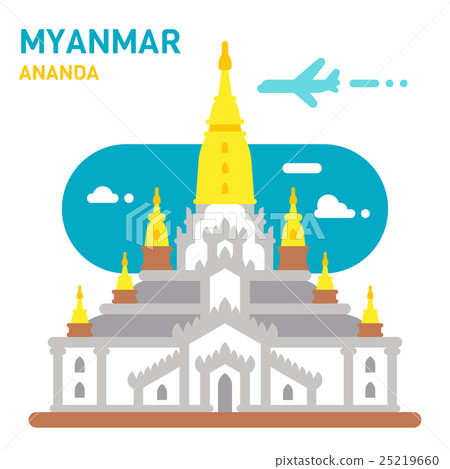 Flat design Ananda temple 25219660