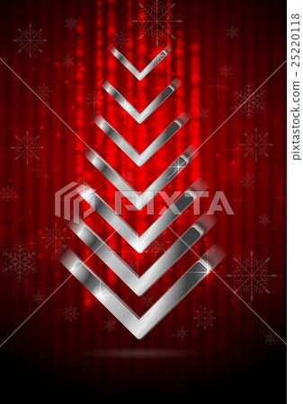 Red Christmas greeting background with fir tree Red Christmas greeting background with fir tree 25220118