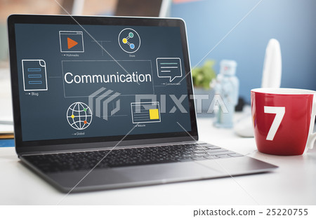 Technology Communication Icons Symbols Concept 25220755