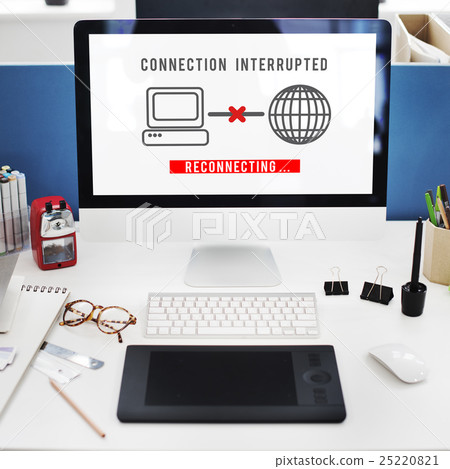 Interrupted Inaccessible Unavailable Disconnected Error Concept 25220821