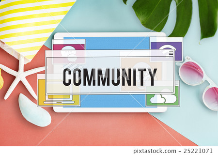Communication Technology Online Networking Connection Concept Communication Technology Online Networking Connection Concept 25221071
