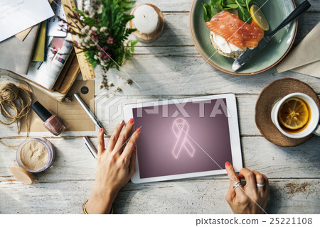 Breast Cancer Support Fight Care Hope Graphic Concept 25221108