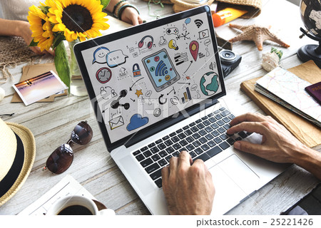 Digital Globalization Internet Technology Graphic Concept 25221426