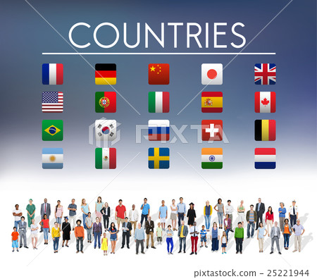 Flag Countries Foreign International Symbol Concept 25221944
