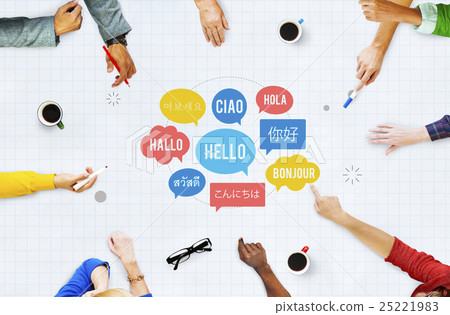 Different Language Speech Bubble Hello Concept Different Language Speech Bubble Hello Concept 25221983