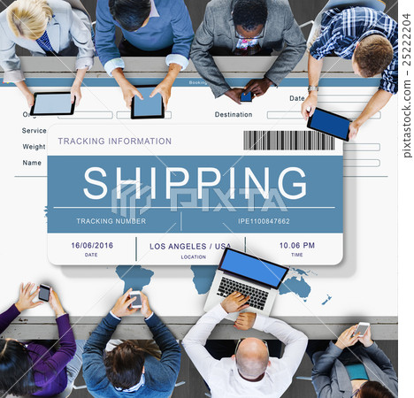 Logistics Delivery Cargo Freight Shipment Concept Logistics Delivery Cargo Freight Shipment Concept 25222204