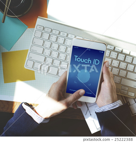 Touch ID Access Cyber Digital Security Graphic Concept 25222388