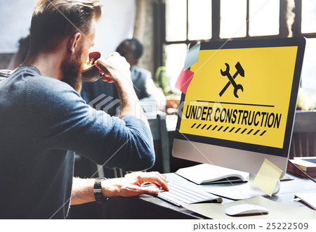 Under Construction Warning Sign Icon Concept 25222509