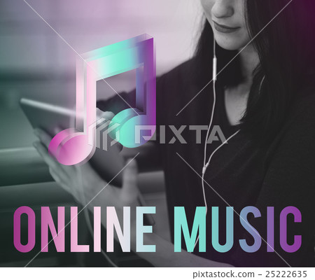 Digital Music Streaming Online Entertainment Media Concept Digital Music Streaming Online Entertainment Media Concept 25222635